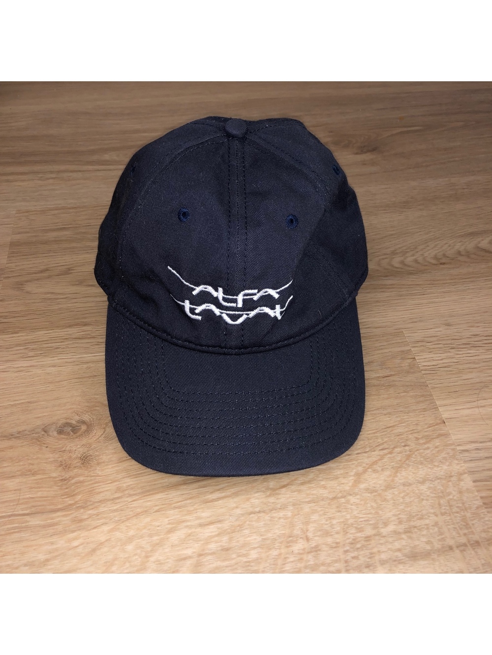 VINTAGE ALFA LAVAL AGRI DAIRY FARM EQUIPMENT ADJUSTABLE HAT CAP NAVY BLUE WHITE